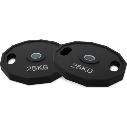 Guminių olimpinių svarmenų komplektas 25 kg Kroon
