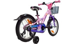 4KIDS Fluffy 16" 1 скорость, размер 9,5" (24 см), тормоза V-Brake и ножной, стальной (розовый)