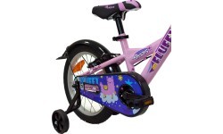 4KIDS Fluffy 16" 1-speed, size 9.5" (24 cm), V-Brake and coaster brakes, steel (pink)