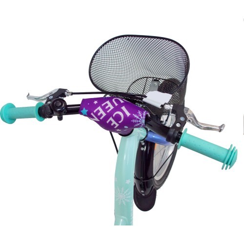 Детский велосипед 4KIDS Ice Queen 16", 1 скорость, размер 10" (25,5 см), тормоза V-Brake и ножной, алюминий (голубой)