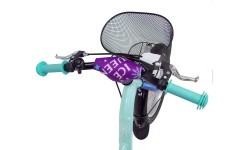 4KIDS Ice Queen 16" children's bike, 1G, size 10" (25.5 cm), V-Brake and coaster brakes, aluminium (light blue)