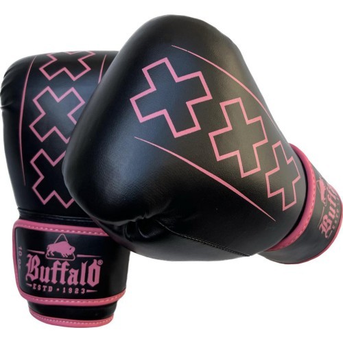 Боксёрские перчатки Buffalo Outrage, чёрно-розовые, 12 oz