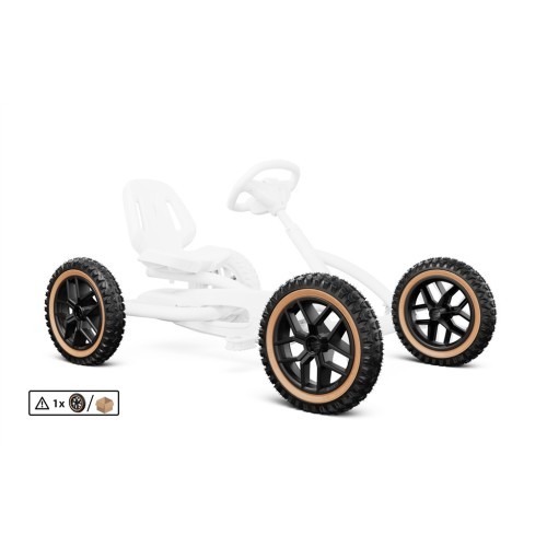 Wheel 10-spoke black 12.5x2.25-8 all terrain, Trail