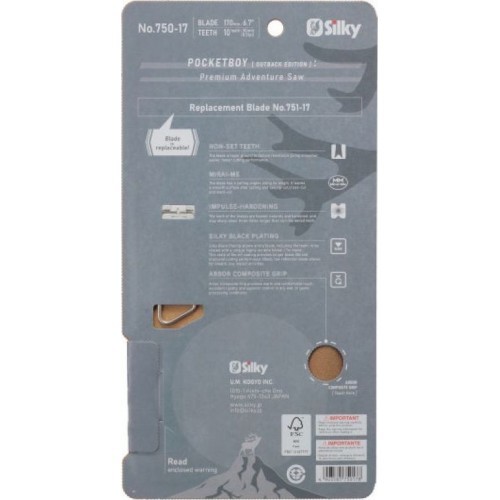 Sulankstomas rankinis pjūklas Silky Pocketboy Outback Edition 170-10