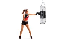 Punching Bag inSPORTline Robkin 90 x 35 cm - Black/White