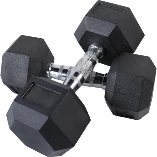 Šešiakampis hantelis inSPORTline Hexclusive 12,5 kg