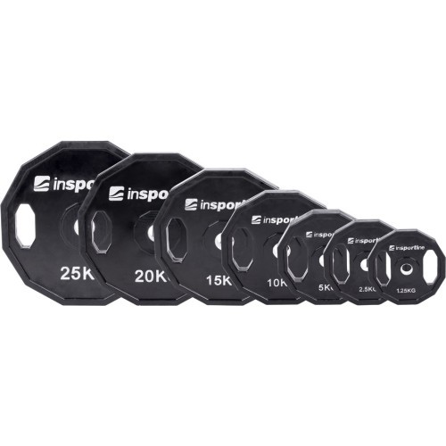 Rubber Coated Weight Plate Set inSPORTline Ruberton 1.25-25kg