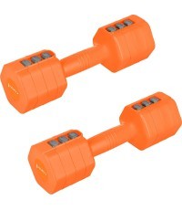 Reguliuojami hanteliai HMS HL03 oranžiniai 2 x 2,5 kg