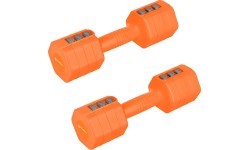 Reguliuojami hanteliai HMS HL03 oranžiniai 2 x 2,5 kg