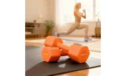ADJUSTABLE DUMBBELLS ORANGE 2 x 2.5 KG HL03 HMS
