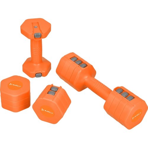 Reguliuojami hanteliai HMS HL03 oranžiniai 2 x 2,5 kg