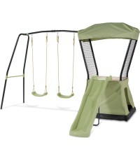 EXIT Ivy outdoor playset with slide and swing set
