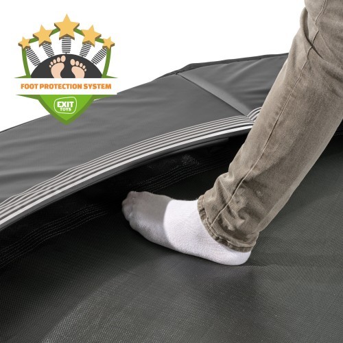 EXIT InTerra ground-level sports trampoline ø244cm - black