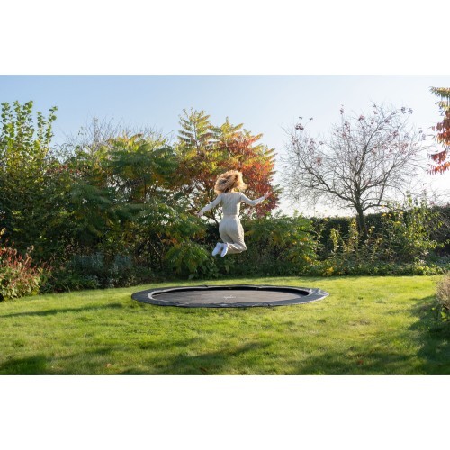 EXIT InTerra ground-level sports trampoline ø305cm - black