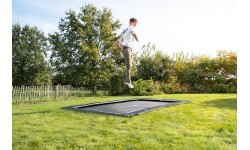 EXIT InTerra ground-level sports trampoline 244x366cm - black