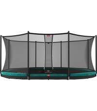 Батут BERG Grand Favorit InGround 520, зелёный + защитная сетка Comfort