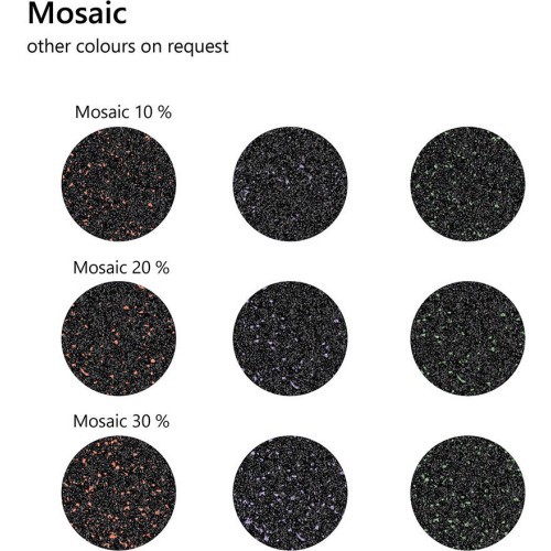Rubber Tile Base Standard - Square, Black, 50x50x5cm