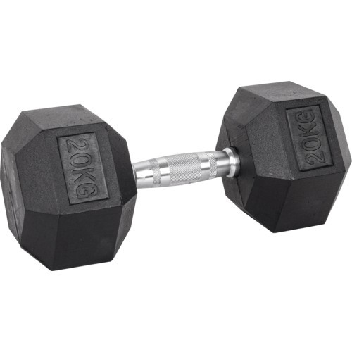 Šešiakampis hantelis inSPORTline Hexsteel 20 kg