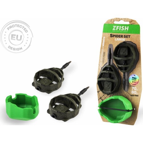 Набор кормушек ZFISH Method Feeder Spider Large 70, 80 г + форма