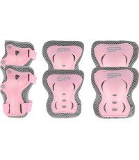 A set of pink children's/youth pads (for knees, wrists and elbows) Spokey SHIELD