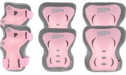 A set of pink children's/youth pads (for knees, wrists and elbows) Spokey SHIELD