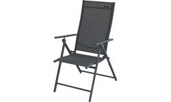 Folding garden chair PULA dark grey