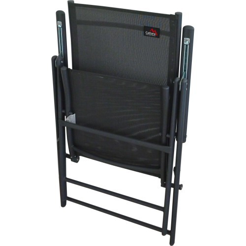 Folding garden chair PULA dark grey