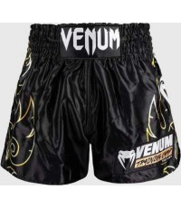 Venum VTC Flames Muay Thai šortai, juodi/auksiniai