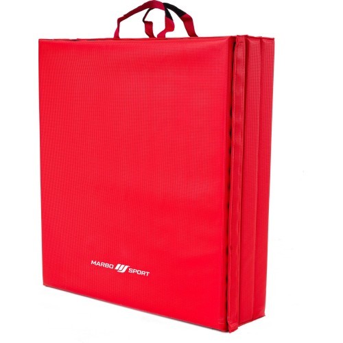 Foldable hard gymnastics mat with Velcro fasteners, 180 x 60 x 5 cm, red - Marbo Sport