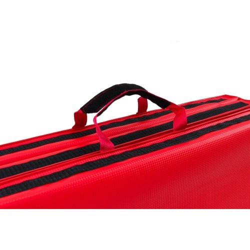 Foldable hard gymnastics mat with Velcro fasteners, 180 x 60 x 5 cm, red - Marbo Sport