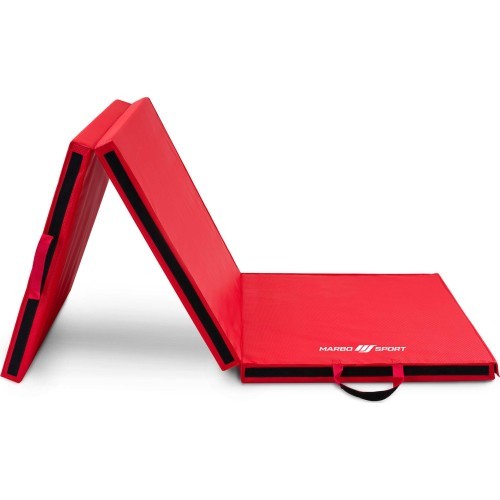 Foldable hard gymnastics mat with Velcro fasteners, 180 x 60 x 5 cm, red - Marbo Sport