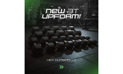 Гантель чугунная обрезиненная HEX 20 кг, UpForm