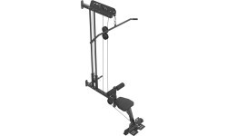 Viršutinės ir apatinės sienelės traukos su sėdyne ir atramomis kojoms MS-W104 2.0 - Marbo Sport