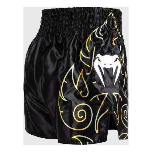 Venum VTC Flames Muay Thai šortai, juodi/auksiniai