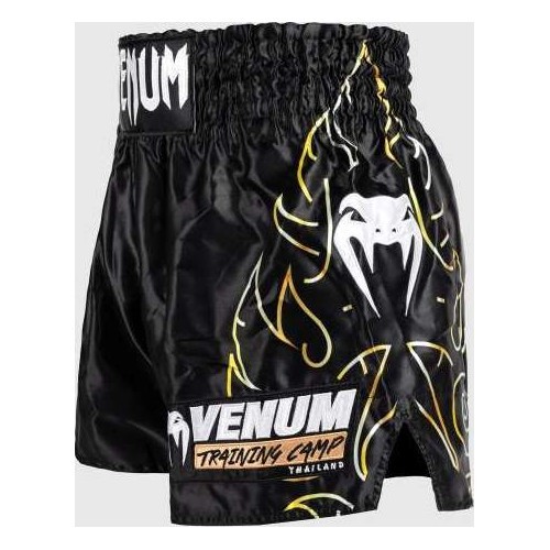 Venum VTC Flames Muay Thai Shorts - Black/Gold