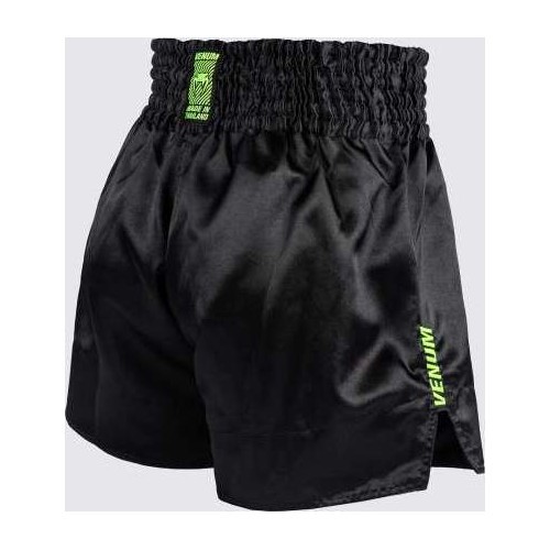 Venum Classic Evo Muay Thai šortai, juodi / neoniniai geltoni