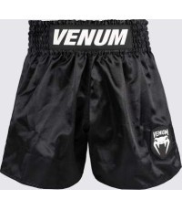 Venum Classic Evo Muay Thai šortai, juodi/balti