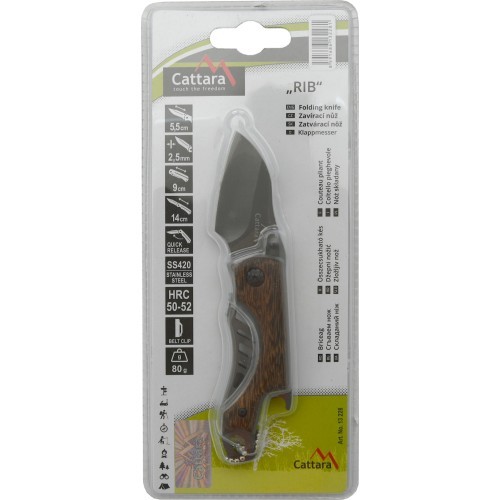 Sulankstomas peilis RIB su apsauginiu fiksatoriumi 14 cm