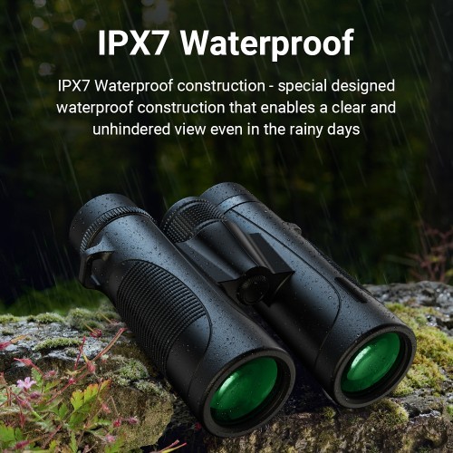 Vandeniui atsparūs žiūronai Apexel 10x42