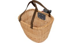 Handlebar bicycle bag // Lithuanian folk craftsmen, handmade, with holder (sand)