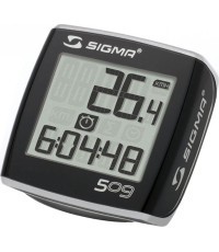 Sigma BC 509 Bike Computer, wired, 5 functions (black/silver)
