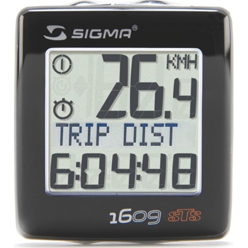Велокомпьютер Sigma BC 1609 STS Cadence, беспроводной, 16 функций (чёрный/серебристый)
