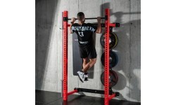 WALL-MOUNTED SLIDING POWER RACK WITH BENCH KLT34 RED HMS FITNESS