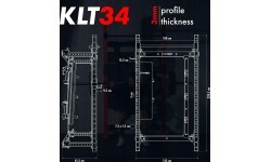 Prie sienos tvirtinama slankiojanti jėgos gardelė su suoliuku KLT34, raudona, HMS Fitness