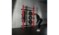 Настенная сдвижная силовая рама со скамьёй KLT34, красная, HMS Fitness