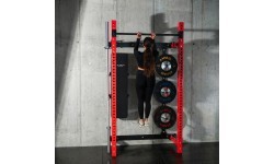 Настенная сдвижная силовая рама со скамьёй KLT34, красная, HMS Fitness