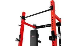 Prie sienos tvirtinama slankiojanti jėgos gardelė su suoliuku KLT34, raudona, HMS Fitness