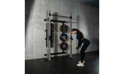 Настенная выдвижная силовая рама со скамьёй KLT34 серая HMS Fitness