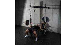 Настенная выдвижная силовая рама со скамьёй KLT34 серая HMS Fitness