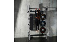 Настенная выдвижная силовая рама со скамьёй KLT34 серая HMS Fitness